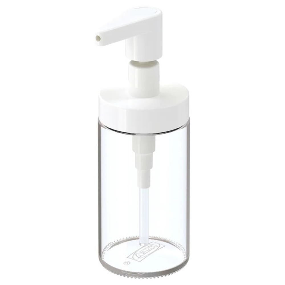 Glass Soap Lotion shampoo dispenser white nwt